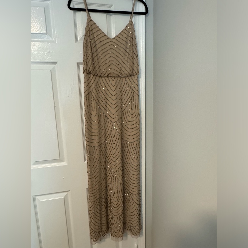 Adrianna Papell Beaded Gown, Size 8